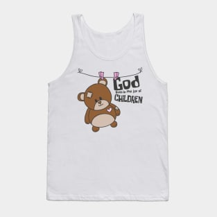 'God Lives In The Joy Of Children' Awesome Family Love Shirt Tank Top